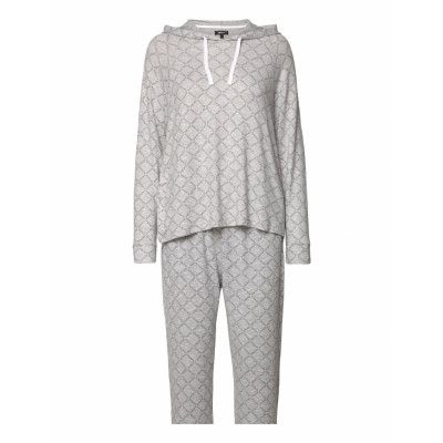 Dkny Cozy Club Hooded Top & Jogg. Pj Set Pyjamas Grå DKNY Homewear