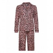 Dkny Less Talk, More Sleep L/S Top& Pant Pyjamas Multi/mönstrad DKNY Homewear