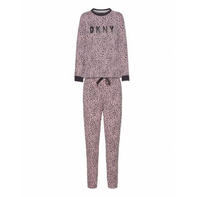 Dkny Name Drop Top & Jogger Set Pyjamas Rosa DKNY Homewear