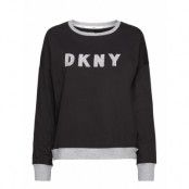 Dkny New Signature L/S Top & Jogger Pj *Villkorat Erbjudande Pyjamas Svart DKNY Homewear