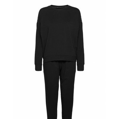 Dkny Reinven.Classic L/S Top & Jogger Pj Pyjamas Svart DKNY Homewear