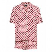 Dkny Spring Edit Top & Boxer Pj Set Pyjamas Röd DKNY Homewear