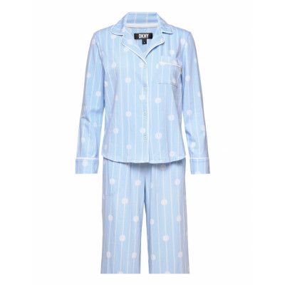 Dkny Stand Up, Stand Out Pj Set Pyjamas Blå DKNY Homewear