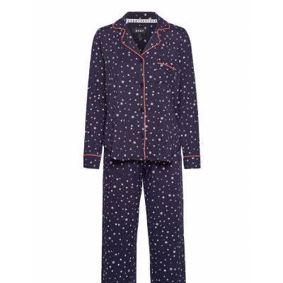 Dknyready Set Gift Top & Pant Set Folded Pyjamas Blå DKNY Homewear