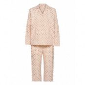 Dot Pyjamas Set Pyjamas Beige Becksöndergaard