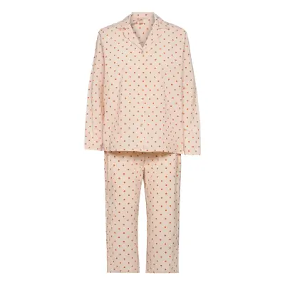 Dot Pyjamas Set Pyjamas Beige Becksöndergaard