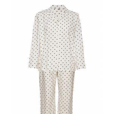 Dot Pyjamas Set *Villkorat Erbjudande Pyjamas Vit Becksöndergaard