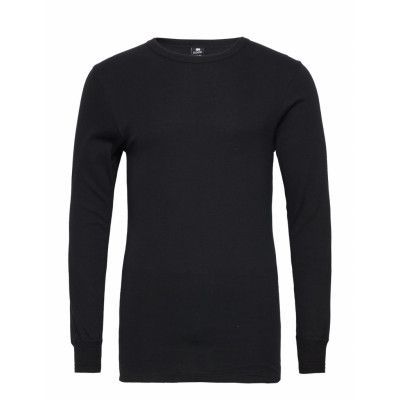 Dovre T-Shirts 1/1 Ærme Organi *Villkorat Erbjudande Underwear Night & Loungewear Pyjama Tops Svart Dovre