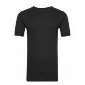 Dovre T-Shirts 1/4 Ærme Organi Underwear Night & Loungewear Pyjama Tops Black Dovre