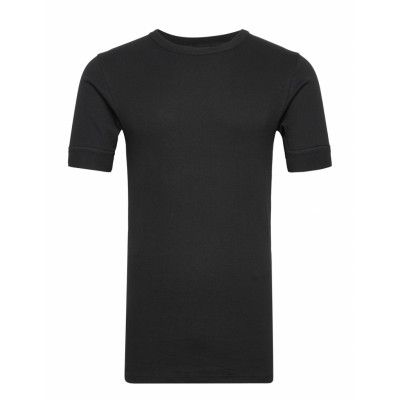 Dovre T-Shirts 1/4 Ærme Organi Underwear Night & Loungewear Pyjama Tops Svart Dovre