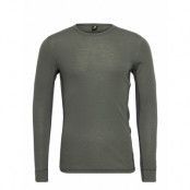 Dovre Wool Ls Shirt, Organic *Villkorat Erbjudande Underwear Night & Loungewear Pyjama Tops Grön Dovre