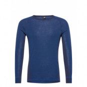 Dovre Wool Ls T-Shirt *Villkorat Erbjudande Underwear Night & Loungewear Pyjama Tops Blå Dovre