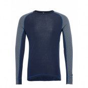 Dovre Wool Ls T-Shirt *Villkorat Erbjudande Underwear Night & Loungewear Pyjama Tops Blå Dovre