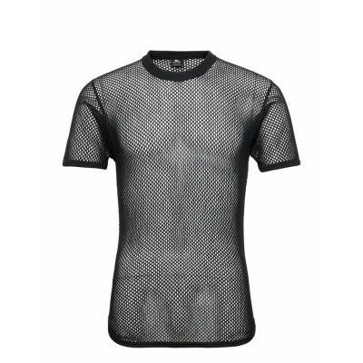 Dovre Wool Mesh T-Shirt Underwear Night & Loungewear Pyjama Tops Svart Dovre