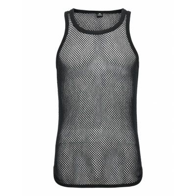 Dovre Wool Mesh Tank Top Underwear Night & Loungewear Pyjama Tops Svart Dovre