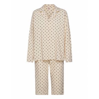 Dot Pyjamas Set Pyjamas Creme Becksöndergaard
