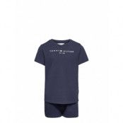 Essential Tee Short Set Sets Sets With Short-sleeved T-shirt Blå Tommy Hilfiger