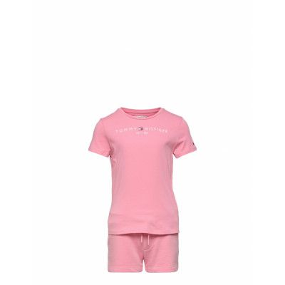 Essential Tee Short Set Sets Sets With Short-sleeved T-shirt Rosa Tommy Hilfiger