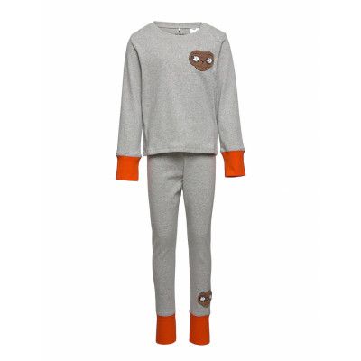 E.t Pyjama Set Pyjamas Set Grå Mini Rodini