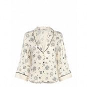 Etam Manina - Night Shirt Long Sleeves Vit