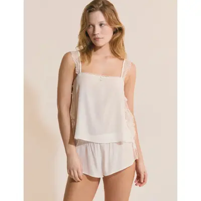 Etam Poudree - Pyjama Short - Cream - XS