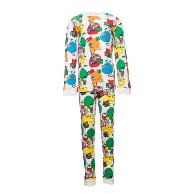 Evening Chores Pyjamas Pyjamas Set Multi/mönstrad Martinex