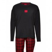 Flannel Long Set Pyjamas Multi/mönstrad HUGO