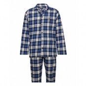 Flannel Pajama Set W Shirt Gb Pyjamas Blå GANT