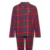 Flannel Pajama Set W Shirt Gb Pyjamas Röd GANT