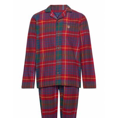 Flannel Pajama Set W Shirt Gb Pyjamas Röd GANT