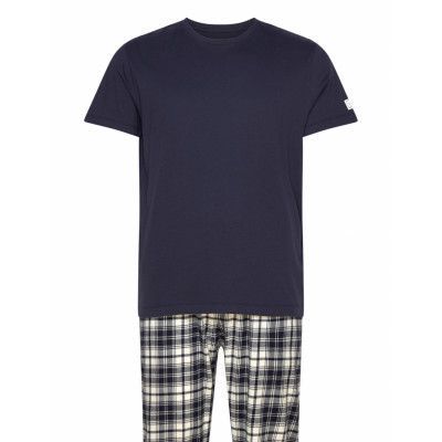 Flannel Pants And T-Shirt Gb Pyjamas Blue GANT