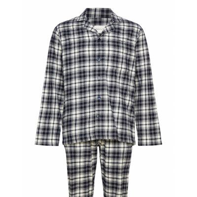 Flannel Pj Set Pants And Shirt Gb Pyjamas Navy GANT