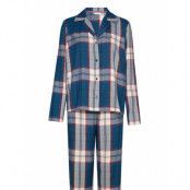 Full Flannel Pj Set Pyjamas Blue Tommy Hilfiger