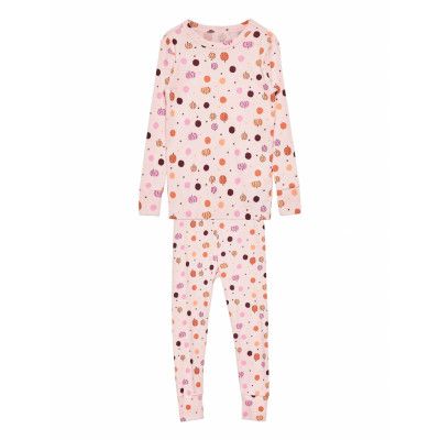 Kids 100% Organic Cotton Pumpkin Pj Set Pyjamas Set Rosa GAP