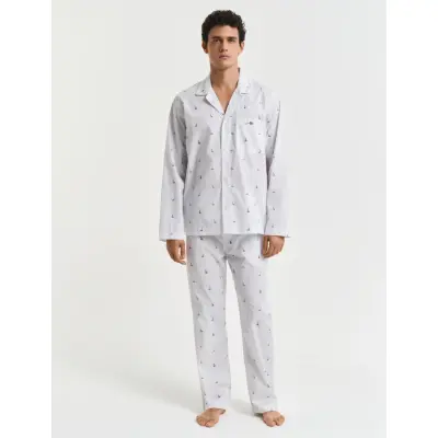 Gant Boat Print Pj Set Shirt And Pants - Blue - M