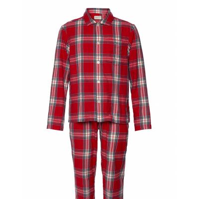 GANT Flannel Pj Set Shirt And Pants Gb Röd
