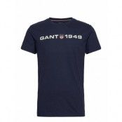 Gant Retro Shield C-Neck T-Shirt T-shirts Short-sleeved Navy GANT