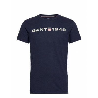 Gant Retro Shield C-Neck T-Shirt T-shirts Short-sleeved Navy GANT