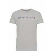 Gant Retro Shield C-Neck T-Shirt T-shirts Short-sleeved Grå GANT