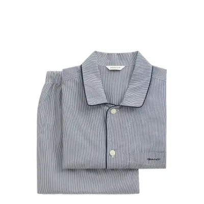 GANT Stripe Pj Set Shirt And Pants Blå