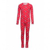 Gapkids | Disney Minnie Mouse 100% Organic Cotton Print Pj Pyjamas Set Röd GAP