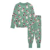 Geggamoja Bamboo Two Piece Pyjamas - Green - 134/140
