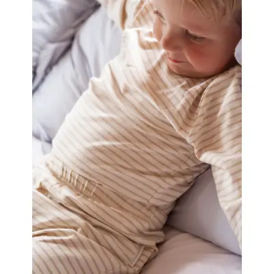 Geggamoja Two Pcs Pyjamas Classic - Beige - 122-128