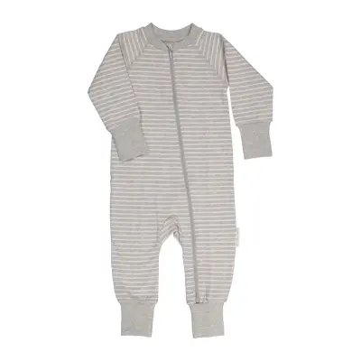 Geggamoja Two Way Zip - Pyjamas Classic - Grey - 98-104