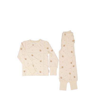 Geggamoja X Mrs Mighetto Bamboo 2 Pcs Pyjamas Pyjamas Set Beige Geggamoja