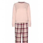 Gift Pyj Flannel Pants & Slipper *Villkorat Erbjudande Pyjamas Rosa Tommy Hilfiger