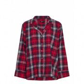 Gina Tricot Flannel Pyjamas Shirt Röd