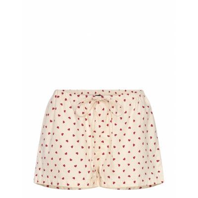 Gina Tricot Flannel Pyjamas Shorts Kräm