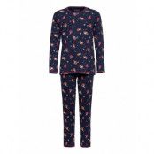 Girls Pyjama Long Pyjamas Set Blå Schiesser