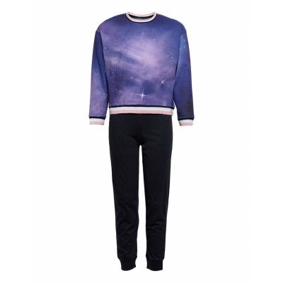 Girls Pyjama Long Pyjamas Set Blå Schiesser